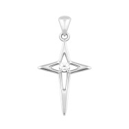Серебряная подвеска Звезда с фианитом (SZDP03750)