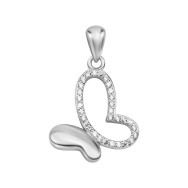 Серебряная подвеска Бабочка с фианитами (SZDP03777)