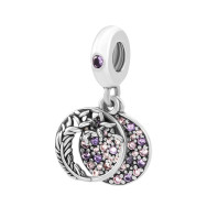 Серебряная бусина шарм с фианитами (SZDP04657)