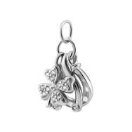 Серебряная бусина шарм Удача с фианитами (SZDP04758)