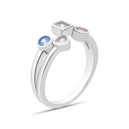 Серебряное кольцо с фианитами (SZDR09819)