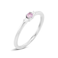 Серебряное кольцо с аметистом и фианитами (SZDR92166-3)