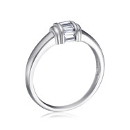 Серебряное кольцо с фианитами  TA03324-R/12/1