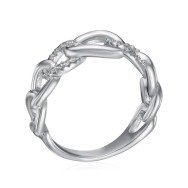 Серебряное кольцо с фианитами  TA03970-R/12/1
