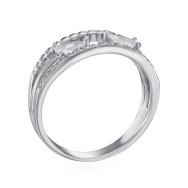 Серебряное кольцо с финитами TA04020-R/12/1