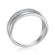 Серебряное кольцо с фианитами TA04024-R/12/1