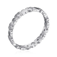 Серебряное кольцо с фианитами TA06784-R/12/1