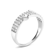 Серебряное кольцо с фианитами (TA07059)