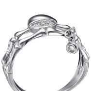 Серебряное кольцо с фианитами TA07079-R/12/1