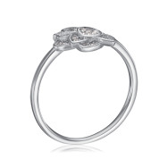 Серебряное кольцо с фианитами  TA07182-R/12/1
