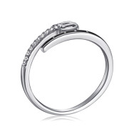 Серебряное кольцо с фианитами TA07585-R/12/627