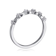 Серебряное кольцо с фианитами  TA07707-R/12/1