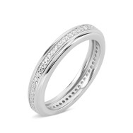 Серебряное кольцо с фианитами (TA07937)