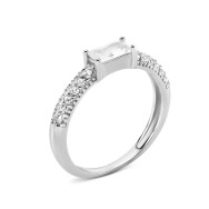 Серебряное кольцо с фианитами (TA07962)
