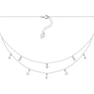 Серебряное колье с фианитами (TC04383)