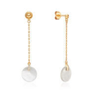 Серебряные серьги с перламутром TE-3366-GOLD-E/20/1090