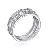 Серебряное кольцо с фианитами TR-1522-7-S-R/12/1