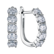 Серебряные серьги с фианитами SZDE15095-E/12/1