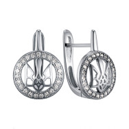 Серебряные серьги с фианитами  СК2Ф/3000