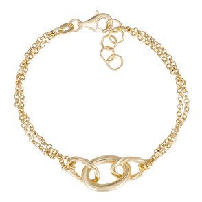 Серебряный позолоченный браслет (BRT  10135 G-B/20)