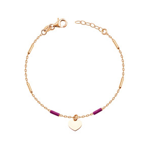 Серебряный браслет Сердце с эмалью BRT_10971-B/20/2758