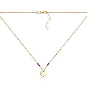 Серебряное колье Сердце с эмалью CLT_11935-K/20/2758