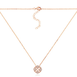 Серебряное колье с фианитами и перламутром HJN-2159-ROSE-K/17/1090