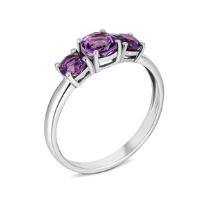 Серебряное кольцо с аметистом (1741/1р-AMET)