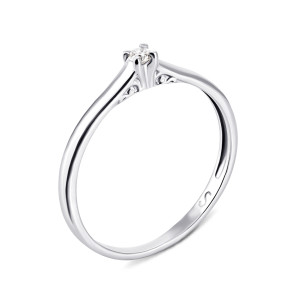 Серебряное кольцо с бриллиантом (0161R-BR)