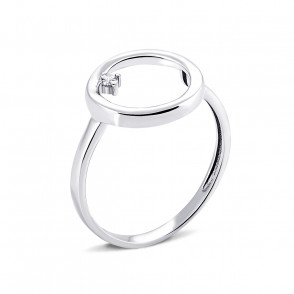 Серебряное кольцо с фианитом (КВ1424(зв)с)