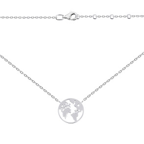 Серебряное колье География (ПК662(зв)с))
