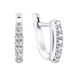 Серебряные серьги с фианитами (2255/1р-CZ)