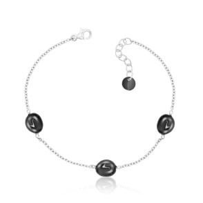 Серебряный браслет с керамикой (SB2825-B-B/12)