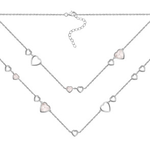 Серебряное колье Сердце с перламутром (SN31189-BR)