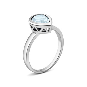 Серебряное кольцо с топазом (SR22365 к топ)