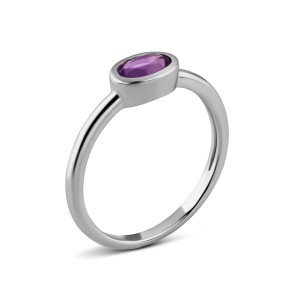 Серебряное кольцо с аметистом (SZDR03013 п ам)