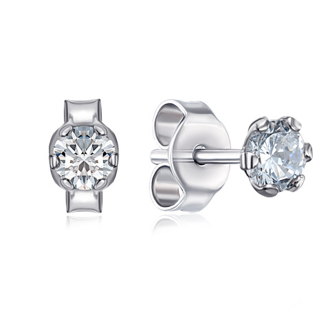 Срібні сережки з фіанітами (02812-6/12/1/28)