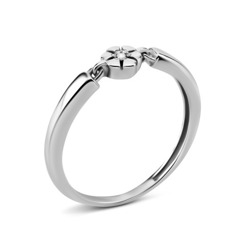 Срібна каблучка з діамантом (1877/1р-BR)