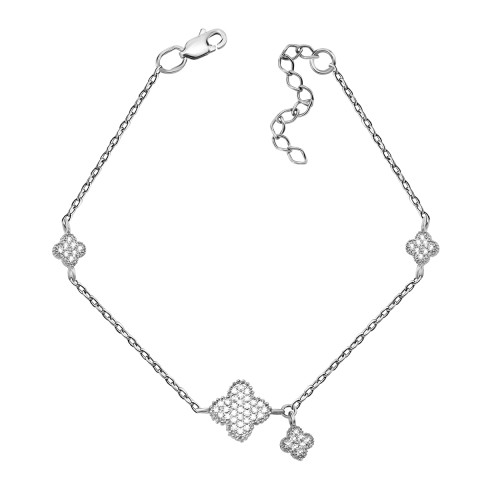 Срібний браслет з фіанітами (1BR65390)