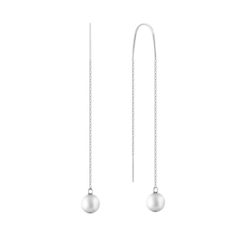 Срібні сережки-протяжки (1EA104925)