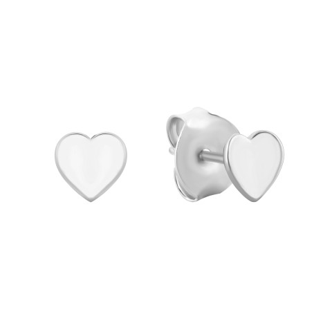Срібні сережки-пусети Серце (1EA43334)