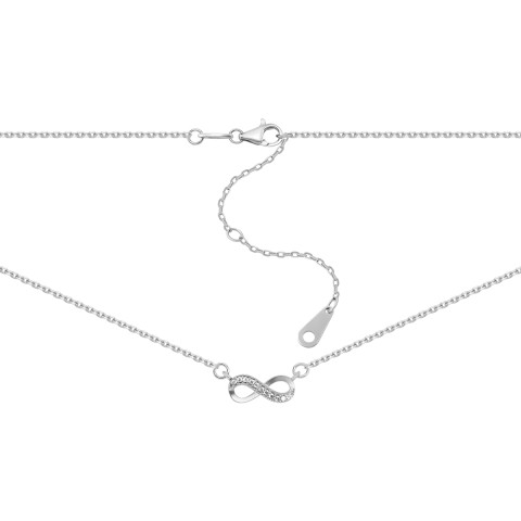 Срібне кольє з фіанітами (1NE57264-CZ)