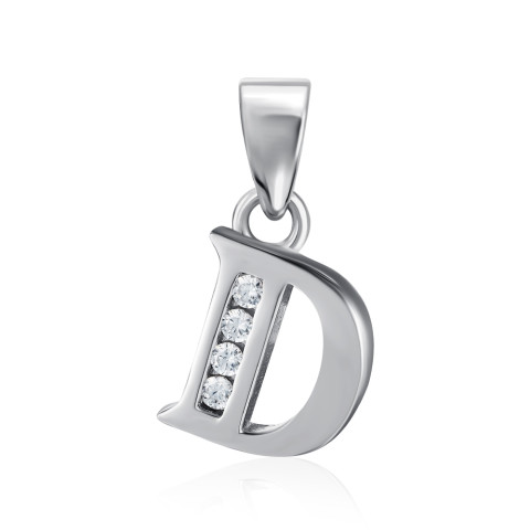 Срібна підвіска з фіанітами 1PE65059-P/12/1
