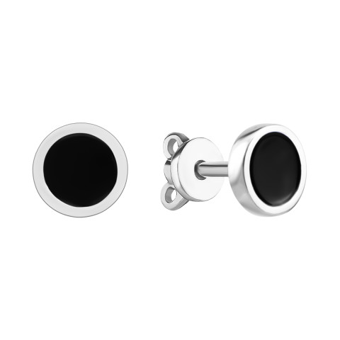 Срібні пусети з емаллю (2316e)