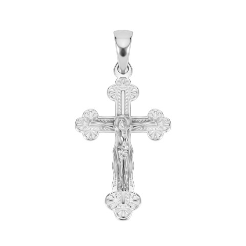 Срібний хрестик. Розп'яття Христове (289П.Rh)
