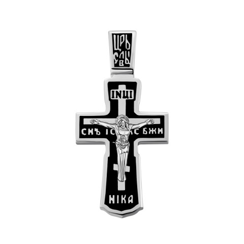 Срібний хрестик з емаллю (3118 Р)