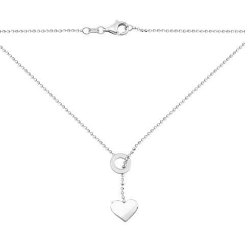 Срібне кольє Серце (3FN-01689-1)