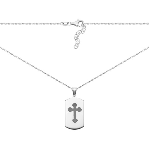 Срібне кольє Хрестик (3FN-01737-1)