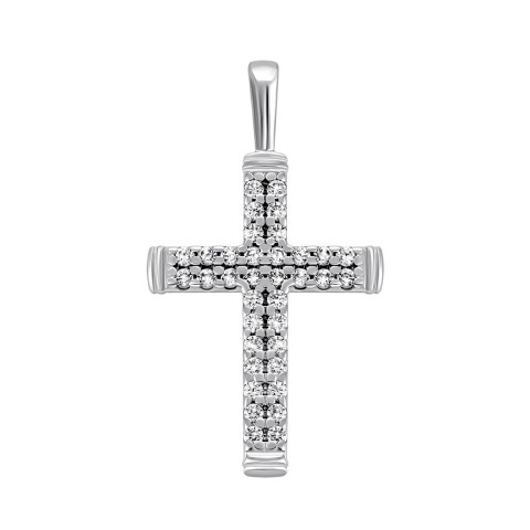 Срібний хрестик з фіанітами (500862-Кр.Р л.к)