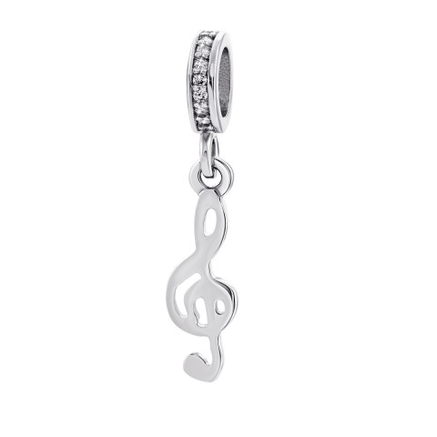 Срібна намистина шарм Скрипковий ключ (506)
